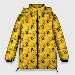Куртка зимняя женская Добыча Биткоинов, цвет: 3D-черный