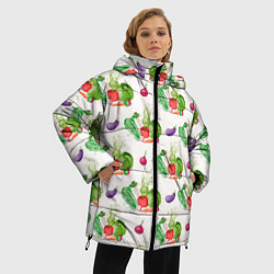 Куртка зимняя женская Овощи с огорода, цвет: 3D-красный — фото 2