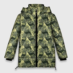 Куртка зимняя женская Олени камуфляж, цвет: 3D-светло-серый