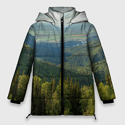 Куртка зимняя женская Природный пейзаж, цвет: 3D-черный