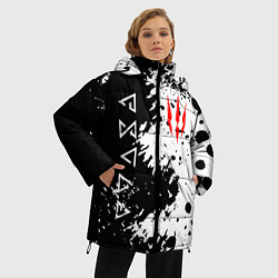 Куртка зимняя женская The Witcher black & white, цвет: 3D-черный — фото 2