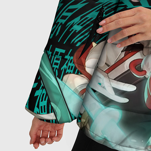 Женская зимняя куртка КАЗУХА И СЯО XIAO AND KAZUHA GENSHIN / 3D-Красный – фото 5