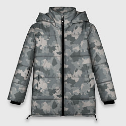 Куртка зимняя женская Серый Камуфляж городской, цвет: 3D-светло-серый