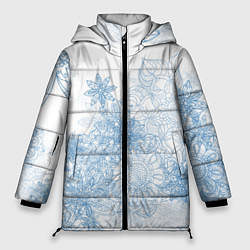 Куртка зимняя женская Коллекция Зимняя сказка Снежинки Sn-1, цвет: 3D-светло-серый