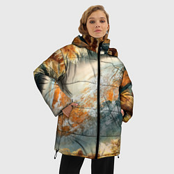 Куртка зимняя женская Песчаный Космос, цвет: 3D-красный — фото 2