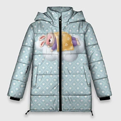 Куртка зимняя женская Спящий кролик, цвет: 3D-светло-серый