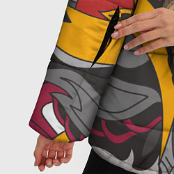 Куртка зимняя женская Этника Волк Узоры, цвет: 3D-черный — фото 2