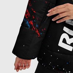 Куртка зимняя женская Russia Штрихи в цвет Флага, цвет: 3D-черный — фото 2