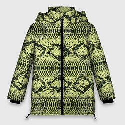 Куртка зимняя женская Крокодиловая кожа, цвет: 3D-черный