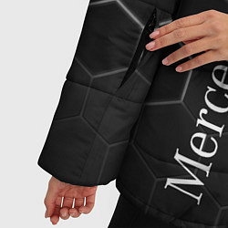 Куртка зимняя женская Mercedes-Benz black соты, цвет: 3D-черный — фото 2