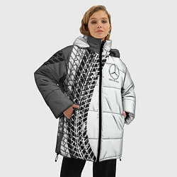 Куртка зимняя женская Mercedes-Benz дрифт, цвет: 3D-светло-серый — фото 2