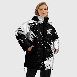 Куртка зимняя женская Honda Брызги Красок, цвет: 3D-светло-серый — фото 2