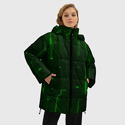 Куртка зимняя женская В Пространстве Неонового Света, цвет: 3D-красный — фото 2