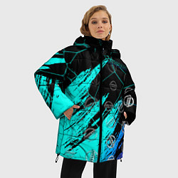 Куртка зимняя женская NISSAN геометрия, цвет: 3D-черный — фото 2