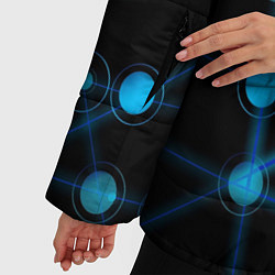Куртка зимняя женская Круги на линиях, цвет: 3D-светло-серый — фото 2