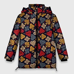 Куртка зимняя женская Карточные Масти Cards, цвет: 3D-светло-серый