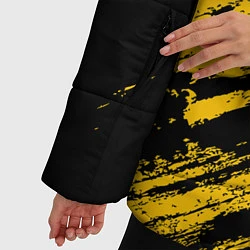 Куртка зимняя женская BLACK AND YELLOW GRUNGE ГРАНЖ, цвет: 3D-светло-серый — фото 2