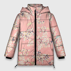 Куртка зимняя женская Расцветающие деревья, цвет: 3D-светло-серый
