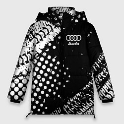 Куртка зимняя женская Ауди audi шины, цвет: 3D-черный