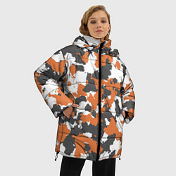 Куртка зимняя женская Orange Camo, цвет: 3D-светло-серый — фото 2