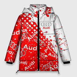 Куртка зимняя женская АУДИ Autosport брызги Паттерн, цвет: 3D-черный