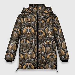 Куртка зимняя женская Викинги Варяги, цвет: 3D-черный