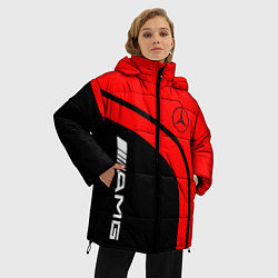 Куртка зимняя женская AMG MERCEDES RED, цвет: 3D-красный — фото 2