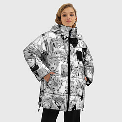 Куртка зимняя женская Обещанный Неверленд pattern, цвет: 3D-красный — фото 2