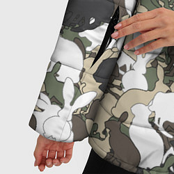 Куртка зимняя женская Камуфляж с кроликами, цвет: 3D-черный — фото 2