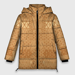 Куртка зимняя женская Геометрический узор абстрактный ритм, цвет: 3D-черный