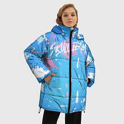 Куртка зимняя женская Кляксы Skull Team, цвет: 3D-светло-серый — фото 2