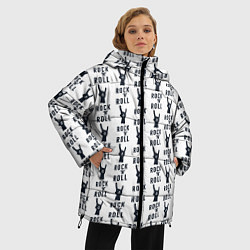 Куртка зимняя женская Рок-н-ролл сила, цвет: 3D-черный — фото 2