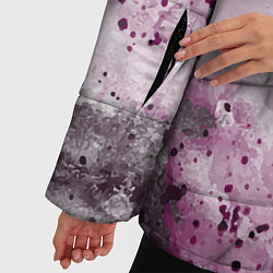 Куртка зимняя женская Гранж Разводы и брызги краски, цвет: 3D-черный — фото 2