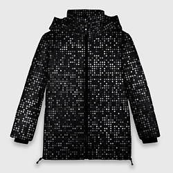 Куртка зимняя женская Пиксельный паттерн Минимализм, цвет: 3D-красный