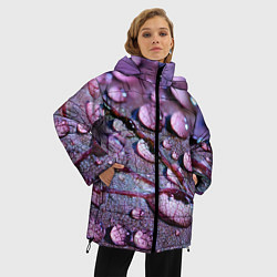 Куртка зимняя женская Капели на листочке, цвет: 3D-красный — фото 2