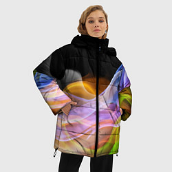Куртка зимняя женская Цветной дым Color pattern, цвет: 3D-красный — фото 2
