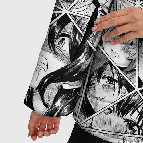 Женская зимняя куртка Manga Ahegao 2 0 / 3D-Черный – фото 5