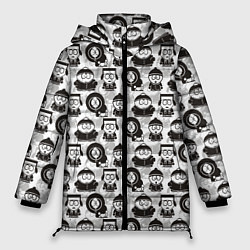 Куртка зимняя женская Южный парк - персонажи South Park, цвет: 3D-светло-серый