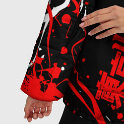 Куртка зимняя женская Токийские мстители брызги красок, цвет: 3D-красный — фото 2