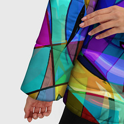 Куртка зимняя женская Геометрический паттерн Абстракция, цвет: 3D-красный — фото 2