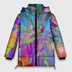 Куртка зимняя женская Abstract color pattern Summer 2022, цвет: 3D-светло-серый