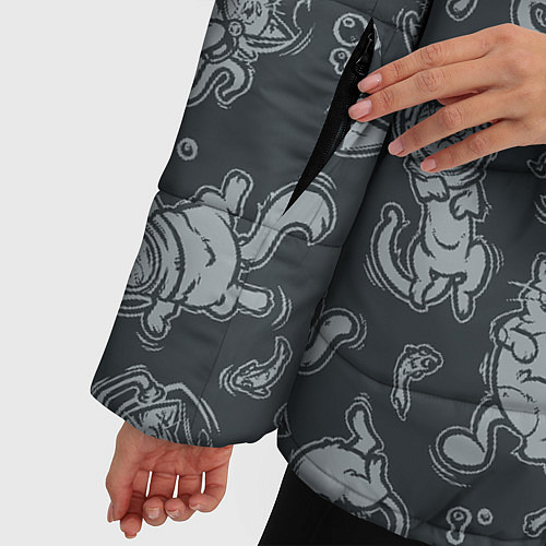 Женская зимняя куртка Морские Котики: Черный / 3D-Черный – фото 5