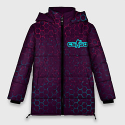 Куртка зимняя женская CS:GO - Соты, цвет: 3D-черный