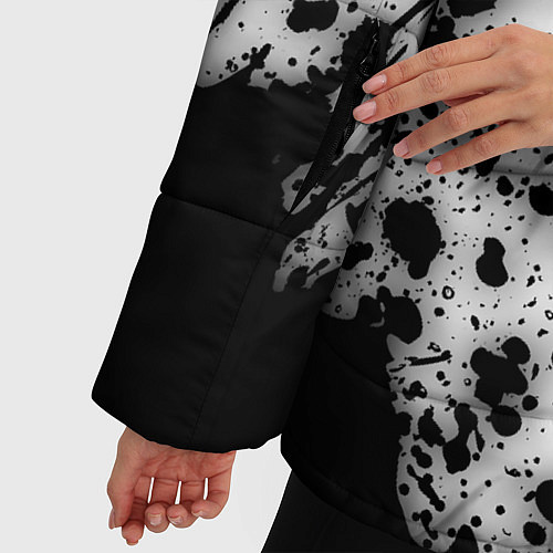 Женская зимняя куртка RUSSIAN EMPIRE - ГЕРБ Брызги / 3D-Черный – фото 5
