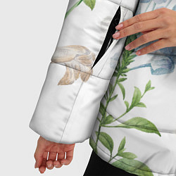 Куртка зимняя женская Цветы Утонченные и Яркие, цвет: 3D-светло-серый — фото 2