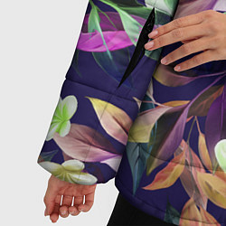 Куртка зимняя женская Цветы Красочный Букет, цвет: 3D-черный — фото 2