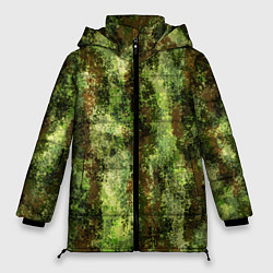Куртка зимняя женская Пиксельный камуфляж Шерхан Лес, цвет: 3D-черный