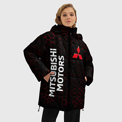 Куртка зимняя женская МИТСУБИСИ МОТОР - Графика, цвет: 3D-черный — фото 2