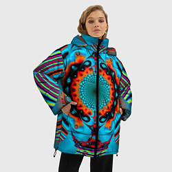 Куртка зимняя женская АБСТРАКТНЫЙ УЗОР ИЛЛЮЗИЯ, цвет: 3D-черный — фото 2