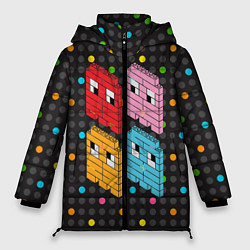 Куртка зимняя женская Pac-man пиксели, цвет: 3D-светло-серый
